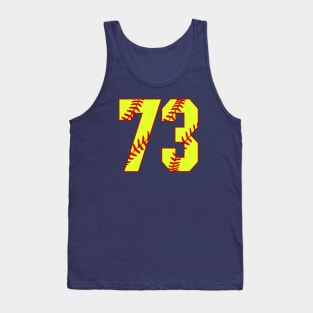 Fastpitch Softball Number 73 #73 Softball Shirt Jersey Uniform Favorite Player Biggest Fan Tank Top